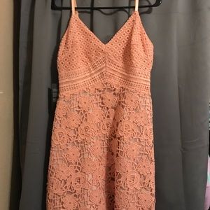 Marciano light pink lace spaghetti strap dress NWT
